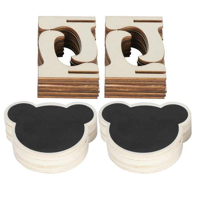 Mini Pizarras De Madera Ccdes 2 Juegos 20 Pizarras Reutilizables Para Fiestas De Cumpleaños Y Decoración De Eventos