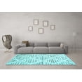thumbnail image 3 of Ahgly Company Indoor Rectangle Abstract Light Blue Contemporary Area Rugs, 8' x 10', 3 of 4