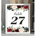 thumbnail image 3 of Darling Souvenir Double Sided Print Decorative Floral Table Numbers Wedding Reception Table Place Cards-4" x 6" (1 to 30), 3 of 4