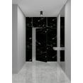 thumbnail image 3 of Invisible Solid Hidden Door with Handle | Planum 0010 Nero Marquina with Black Hidden Frame 32" x 96" Right-hand Inswing Black Frame | Concealed Hinges Lock Handle | Modern Frameless Doors, 3 of 6