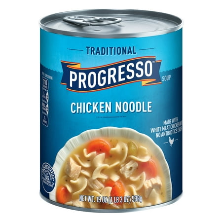 (8 Pack) Progresso Soup, Traditional, Chicken Noodle Soup, 19 oz