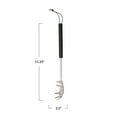 thumbnail image 3 of Bloomingville Stainless Steel Slotted Pasta Server with Mango Wood Handle and Leather Tie, Black, 3 of 4