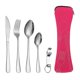thumbnail image 1 of Elegant Portable Utensils - High Quality Stainless Steel Flatware With Storage Box - Cutlery Sets To Go - Reusable, Durable And Eco Friendly, 1 of 4