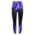 thumbnail image 7 of Save for Summer AXXD Purple Workout Leggings Women Flame Printed Leggings Fitness Running Tight Yoga Pants, 7 of 7