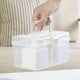 thumbnail image 5 of Contenedor transparente, portátil transparente con tapa duradera Estuche organizador para almacenar cosméticos Suministros Cremas Baño perfecl Contenedor transparente, 5 of 8