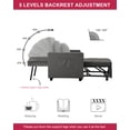 thumbnail image 3 of Litbird Convertible Chair Sleeper Bed, Futon Chair Turns Into Bed, Sofa Chair for Living Room, 3 in 1, Linenette, Deep Gray, 3 of 6