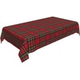 thumbnail image 4 of Checkered Christmas Tablecloth Square 60x84 Inch,Red Green Retro Plaid Table Cloth,Stain Resistance Polyester Winter Xmas Holiday Table Covers for Kitchen Dining,Small Tablecloth for Parties Picnic, 4 of 5