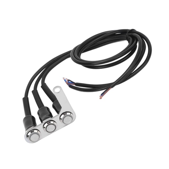 Interruptor de motocicleta, interruptor LED universal para motocicleta, interruptor LED para manillar de motocicleta, interruptor de botón para faro delantero, grado profesional