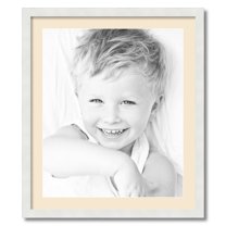 ArtToFrames 24x28" Matted Picture Frame with 20x24" Single Mat Photo Opening Framed in 1.25" Satin White Frame and 2" Alabaster Mat (FWM-3966-24x28)