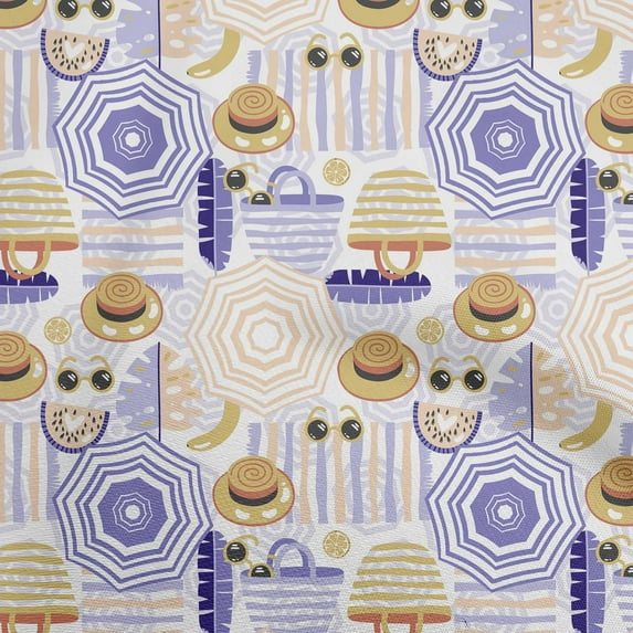 oneOone Viscose Chiffon Medium Purple Fabric Beach Sewing Material Print Fabric By The Yard 42 Inch Wide