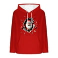 thumbnail image 5 of Fewfanhot Sweatshirts for Women Funny Santa Claus Graphic Hoodie Trendy Warm Fuzzy Fleece Pullover Hoodie, 5 of 7