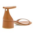 thumbnail image 3 of XYD Women Open Round Toe Buckled Sandals Thin Ankle Strap Low Chunky Heels Comfortable Dressy Shopping Shoes Size 4 Tan, 3 of 4