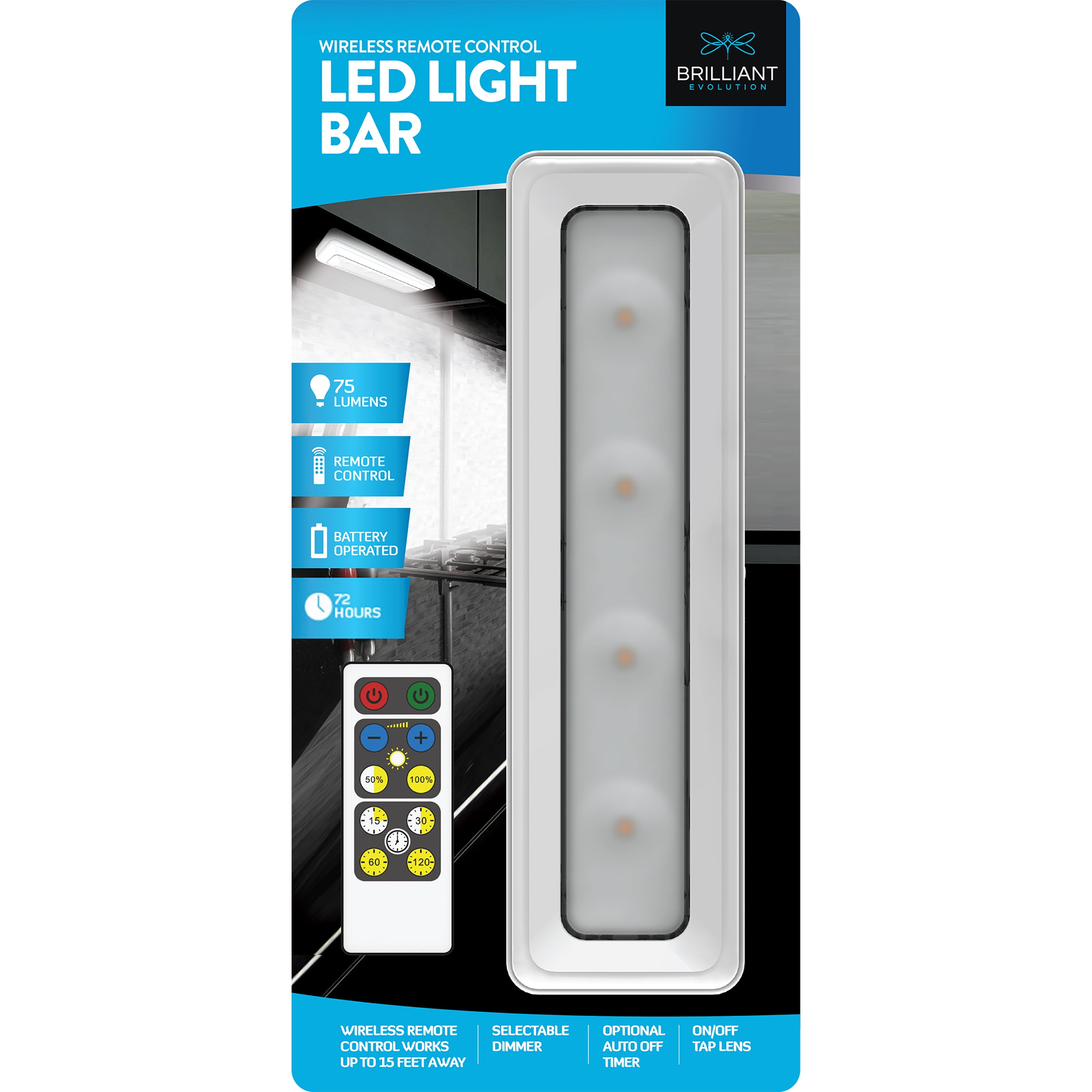 Brilliant Evolution BRRC124IR Wireless LED Light Bar With Remote
