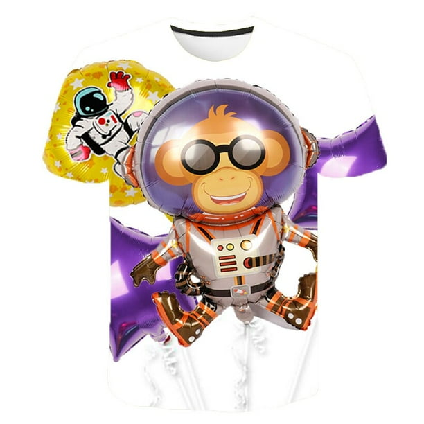 Anime Cartoon Teenager Men's and Women's T-Shirts Casual Print Hip Hop Harajuku Personality Round Neck Short Sleeve Top14T Gong Bohan LED