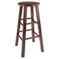 thumbnail image 3 of FurniFact Walnut Solid Wood Counter Height Bar Stools Set of 2, Bar Stools, Kitchen Island, 3 of 6