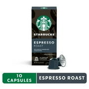 Starbucks By Nespresso Original Coffee Capsules, Dark Roast Espresso Pods, 1 Box (10 Pods)