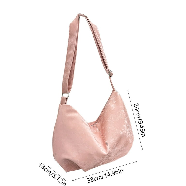 Casual Shoulder Bag Pink Cute Pink Shoulder Bags for Women Soft Pu Leather Ladies  main image 2