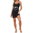 thumbnail image 2 of INSPIRE CHIC Womens Cami Nightgown Bow Print Cute Summer Sleeveless Nightdress Chemise Sleepwear Camisole Nightshirt 3XL Black, 2 of 6