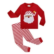 Girls Christmas Pajamas Toddler Boy Kids Holiday Pajamas Set Santa PJS Winter Sleepwear Children Clothes 2T