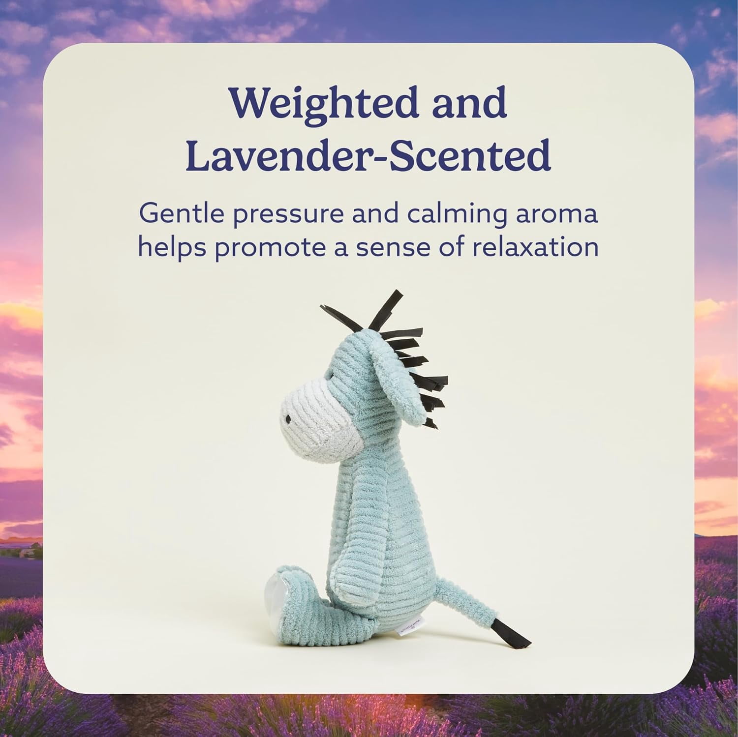 warmies 13” Donkey Stuffed Animal, Microwavable Heated Plushies and Weighted Soft Plush Toys