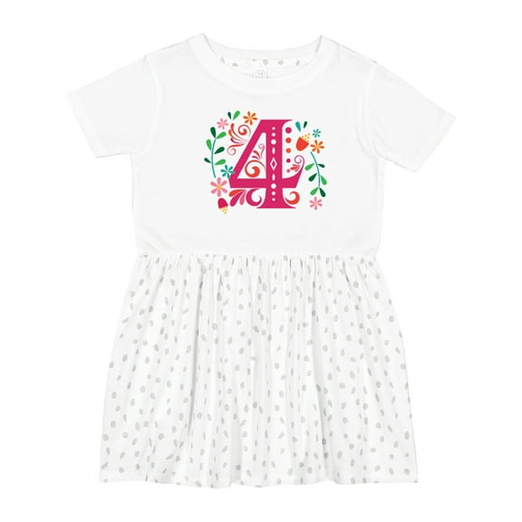 Inktastic 4th Birthday Party Photo Number 4 Girls Toddler Dress