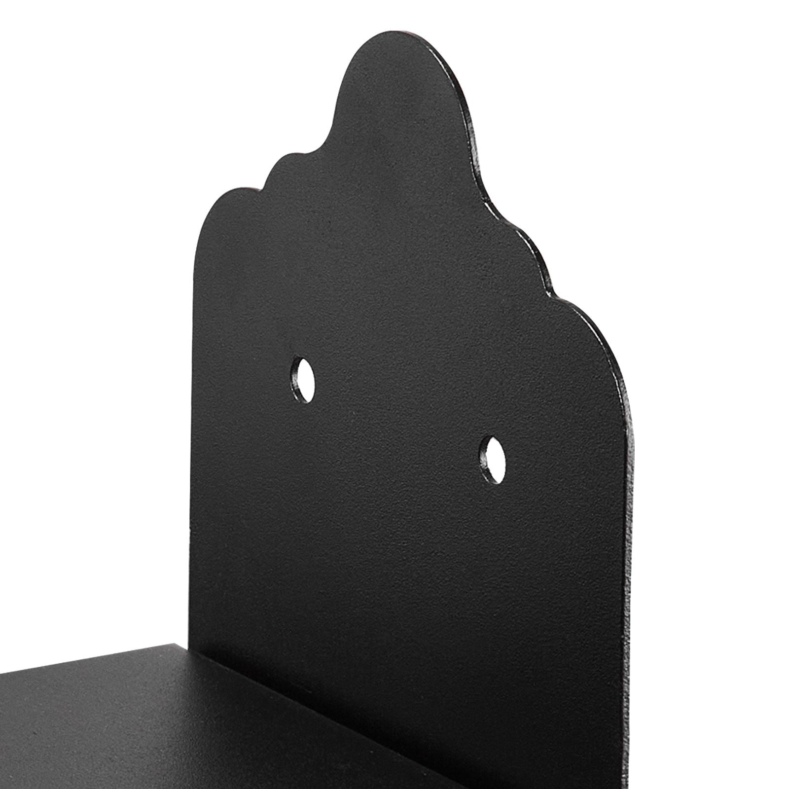 Post Base Connector 2-Pack for 5.5-6" Wood Posts, Carbon Steel, Powder-Coated, with Hardware, for Deck Railing Pergola