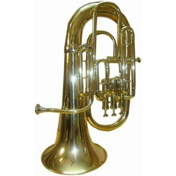 Bb/F 4 Valve Flat Brass Finishing Euphonium With Free Hard Case M/P