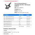 thumbnail image 2 of Front Left Steering Knuckle 1 - Compatible with 2018 - 2020 Hyundai Elantra GT 2019, 2 of 2