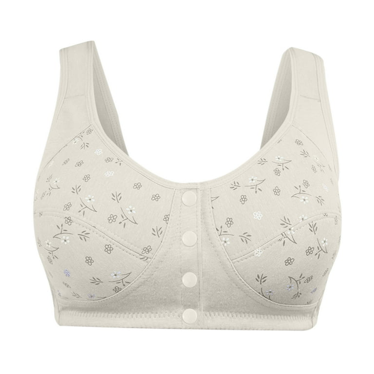 Lolmot Nursing Sleep Bras for Breastfeeding Women Floral Print Button Front  Maternity Underwear Comfy Wirefree Everyday Bralette on Clearance