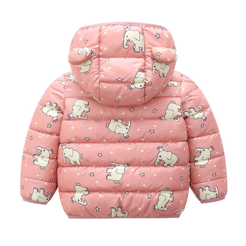 URMAGIC Newborn baby Boy Girl Cute Cartoon Print Jacket Winter Clothes Sweater Outfit Toddler Puffer Coat