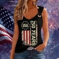 thumbnail image 4 of haizhen 4th of July Tank Tops for Women Dressy Casual V Neck 250 Years Patriotic Shirts for Women 250th Anniversary USA Shirt Sleeveless Summer Outfits Womens Graphic Tees Black, L, 4 of 6