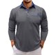 thumbnail image 1 of Blusa y camisa de manga larga con cuello vuelto para hombre, estilo casual, con bloques de color, de poliéster y manga larga., 1 of 7
