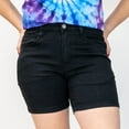 thumbnail image 3 of 5.5" Stretch Jorts - Pure Black Hemmed, 3 of 5
