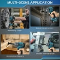thumbnail image 7 of DURFICST 1000N.m Cordless Impact Wrench, 1/2" High Torque, 2x 4.0AH Battery, 4 Sockets & 2 Extension Rods, Single Pack, 7 of 7