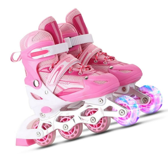 Inline Adjustable Illuminating Inline Skates With Light Up Wheels For Kids And Adults For Girls And Boys Men And Women