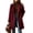 Wine, variant on Women's Plaid Long Coat Single Breasted Notch Lapel Warm Winter Overcoat