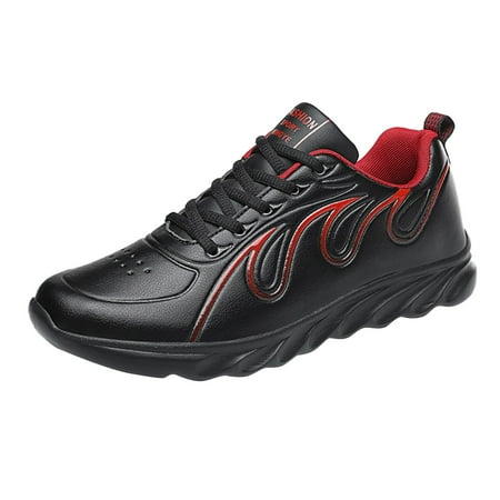 XDDST Shoes for Men Mens Sneakers Fashion Leather Lace Up Casual Outdoor Walking Shoes Sports Running Shoes Sneakers