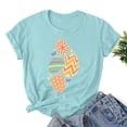 thumbnail image 2 of BLVB Happy Easter Shirts for Women Short Sleeve Crewneck Tops for Women 2024 Trendy Easter Tops T Shirts, 2 of 3