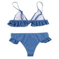 thumbnail image 4 of VerPetridure Women's Triangle Bikini Sets Two Piece Swimsuit High Waisted V Neck Twist Front Adjustable Spaghetti Straps Bathing Suit for Women, 4 of 7