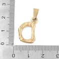 thumbnail image 3 of 10 pc 304 Stainless Steel Pendants Bamboo Style Letter Golden Color Letter.D 18x12x3mm Hole: 3x7mm, 3 of 3