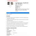 thumbnail image 2 of Front Brake Pad Set - Compatible with 2000 - 2003 Audi TT 2001 2002, 2 of 2