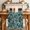 Teal, variant on Black Spring Floral Table Runner - 120 Inch Long Farmhouse Flowers Elegant Pastoral Cotton and Linen Blended Dress Scarves Farmhouse Table Runner for Kitchen Dining, Coffee Table, 13" x 120"