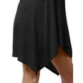 thumbnail image 4 of J. METHOD Women's Sleeveless Round Neck Flare Curved Hem Swing Tank Top Dress NEWDR61 Charcoal S, 4 of 5