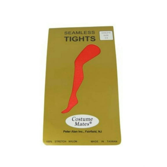 Red Child Seamless Tights Elf Christmas Pantyhose Accessory Size 3-6 Small