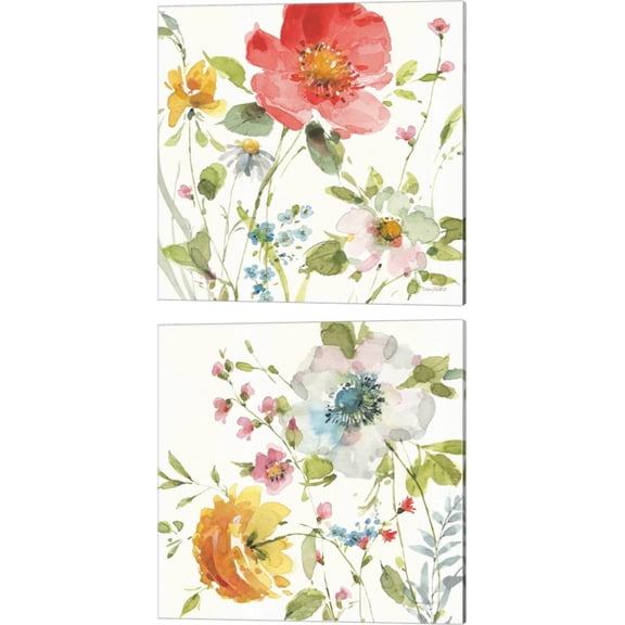 Great Art Now Shine Bright A by Lisa Audit 2 Piece Canvas Art Set Each 14"W x 14"H