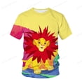 thumbnail image 2 of Kawaiisimba y Nara Rey León impreso 3D camiseta mujer casual suelta Unisex camiseta Harajuku camiseta verano niñas niños T-shirt130 Gao Jinjia LED, 2 of 2
