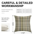 thumbnail image 2 of Tan Beige Khaki Madras Plaid Linen Throw Pillow Covers 18"x18" Decorative Cushion Cases with Hidden Zipper for Sofa, Couch, Bed, Living Room–No Insert Made in USA, 2 of 7