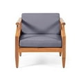 thumbnail image 4 of Noble House Aston Outdoor Wood Club Chair in Teak/Brown (Set of 4), 4 of 12