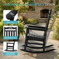 thumbnail image 5 of Outdoor Oversized Rocking Chair set of 2, HDPE High Back Patio Rocking Chairs, All Weather Lumber Porch Rockers for Outside, Classic Black, 5 of 9