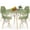 Sage Green/Oak, variant on Best Choice Products 5-Piece Compact Mid-Century Modern Dining Set w/ 4 Chairs, Wooden Legs - White/Walnut